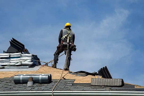 Professional Gutter Installation technician working in Dunlap, IA